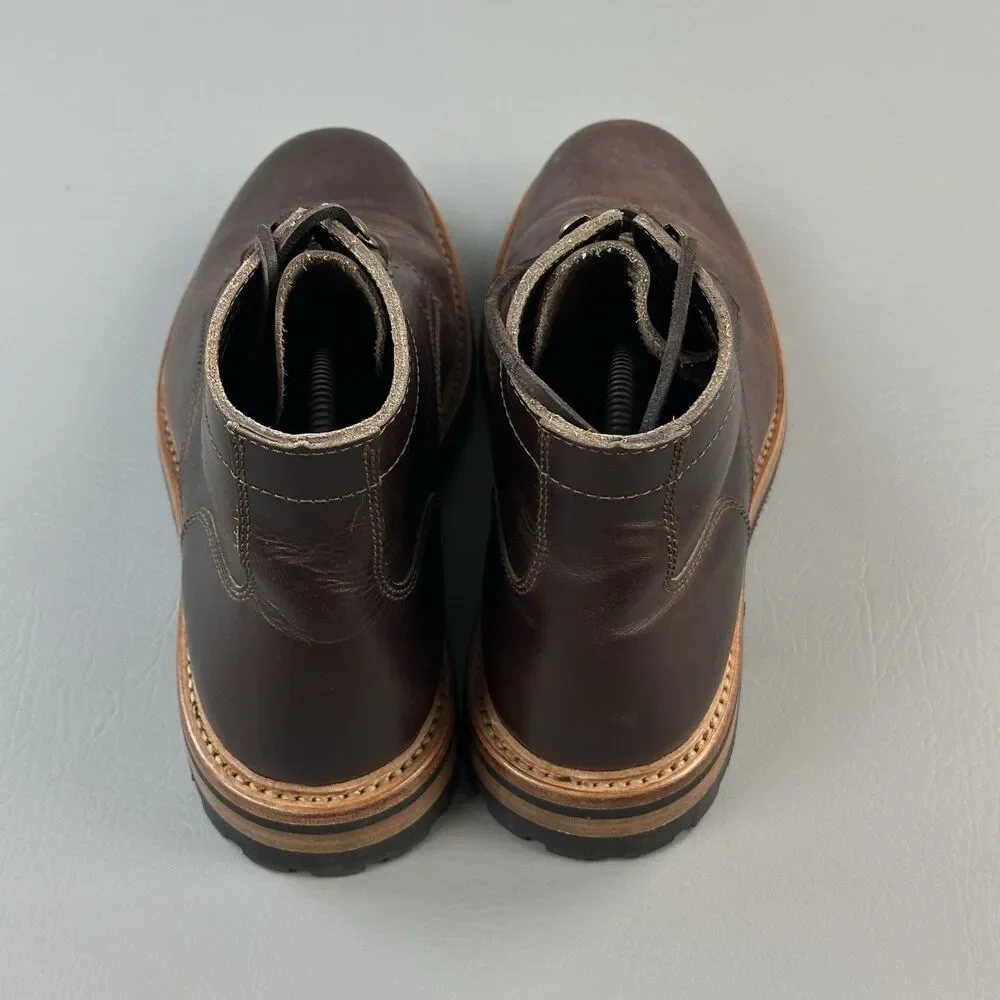 Parkhurst Allen Service Boots Mens Size 10 D Vegan Brown Leather Lace Up USA